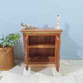 Handmade Indian Furniture Solid Hard Wood Carved 2 Doors Cabinet Multicolor 90x40x90Cm